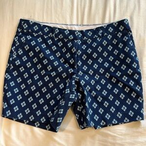 Navy Blue Batik Pattern Women’s Shorts